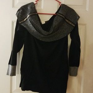 Black Long Sweater or short sweater dress size XL womens